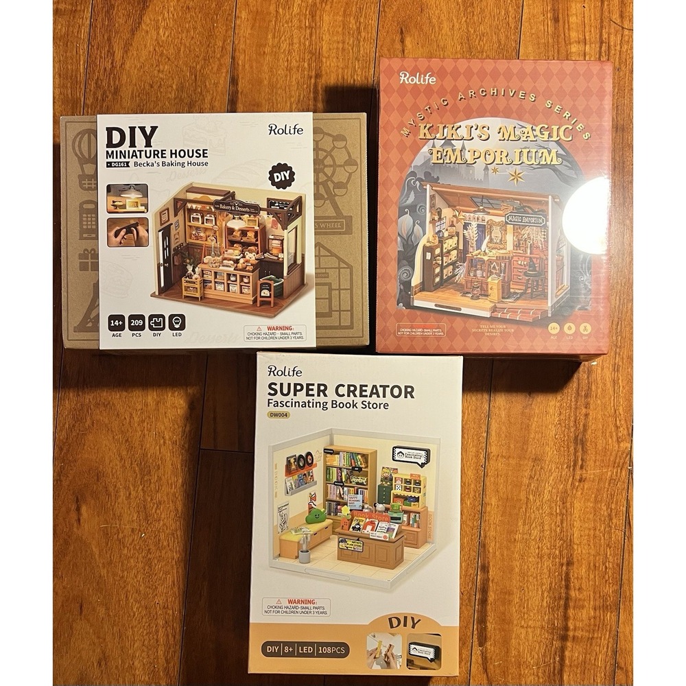 Lot of 3 Rolife - Miniature House - Super Creator - Kiki's Magic Emporium